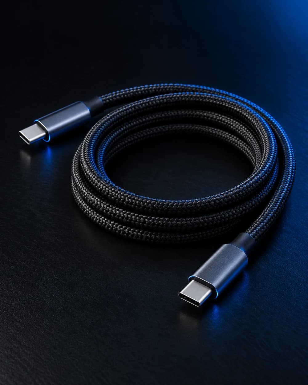 Braided USB-C to USB-C cable, 1.5 m