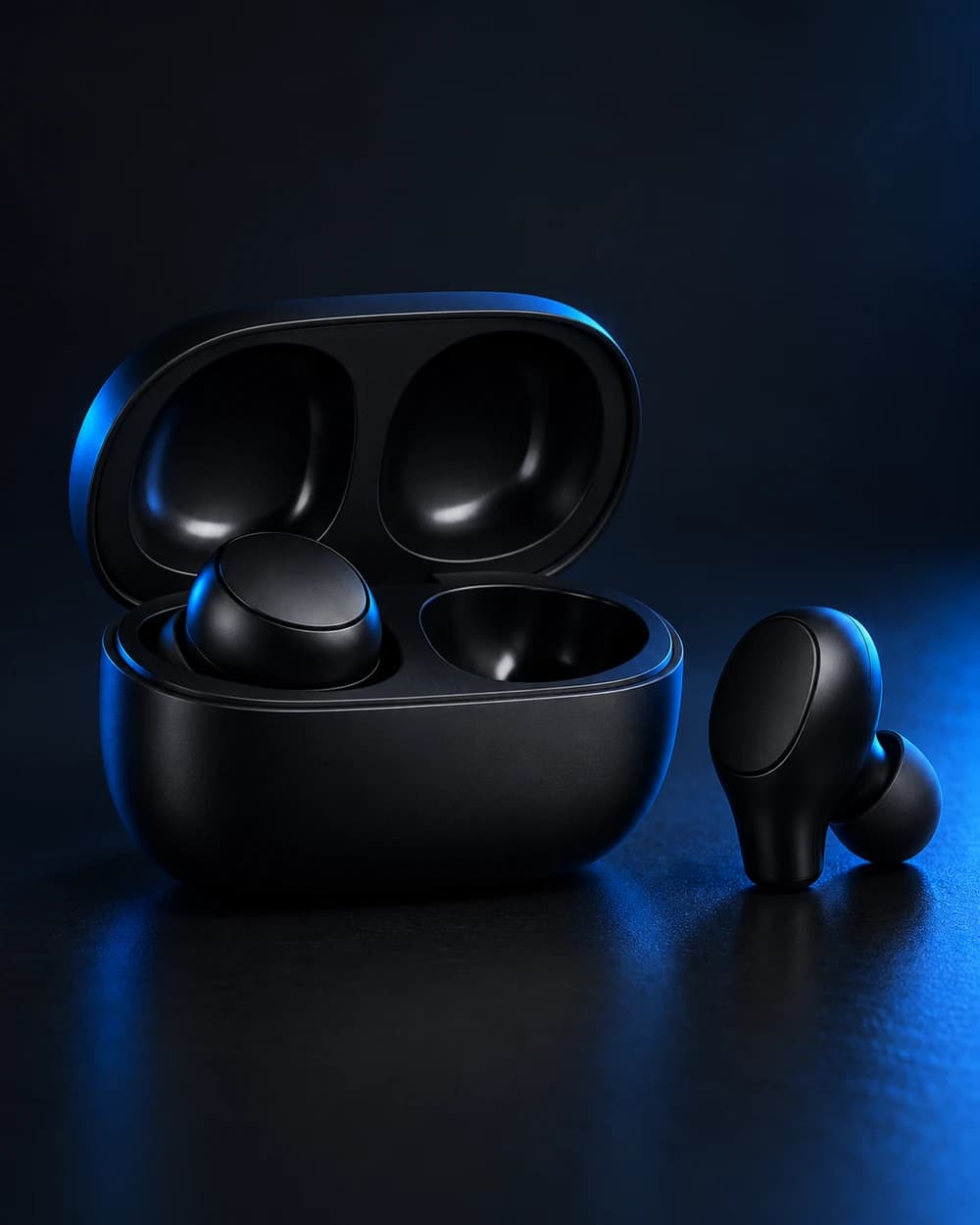 Wireless earbuds with charging case